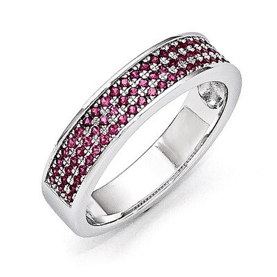 Cz Brilliant Embers Ring Sterling Silver QMP764-7