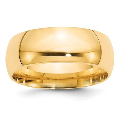 8mm Comfort-Fit Band 14k Gold CF080 Engravable, MPN: CF080, 886774475622