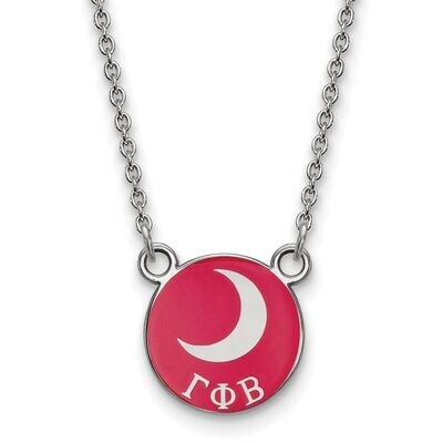 Gamma Phi Beta Extra Small Enameled Pendant with 18 Inch Chain Sterling Silver SS042GPB-18, MPN: SS…