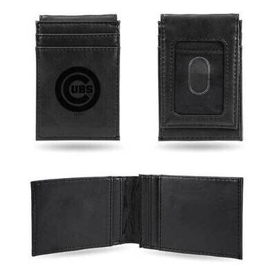 MLB Chicago Cubs Black Faux Leather Front Pocket Wallet GC7386, MPN: GC7386, 767345894724