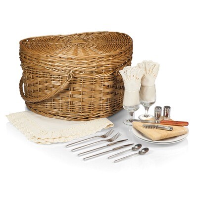 Willow Wedding Heart Picnic Basket with Ivory Lining GM12005, MPN: GM12005, 99967829007