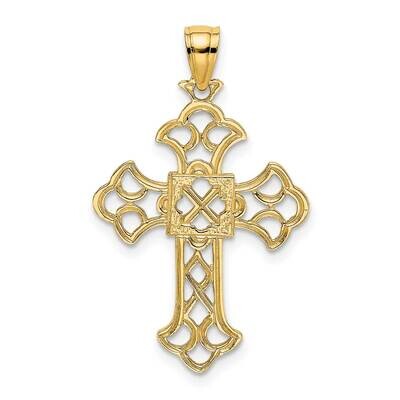 Delicate Cut-Out Cross Charm 14k Gold K8394, MPN: K8394, 637218016877