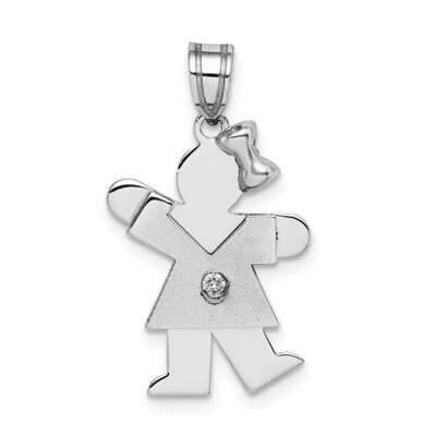 AAA Diamond Kid Pendant 14k White Gold XK432AAA, MPN: XK432AAA, 883957116631