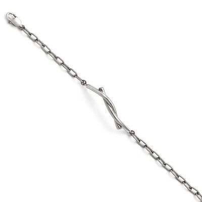 Polished and Twisted Bracelet - Stainless Steel SRB1290 by Chisel, MPN: SRB1290, 191101602344