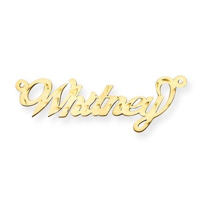0.013 Gauge Diamond-cut Nameplate Pendant 14k Gold XNA162Y, MPN: XNA162Y, 883957971438