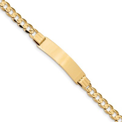 7 Inch Curb Link ID Bracelet 14k Gold LID82-7, MPN: LID82-7, 883957590684