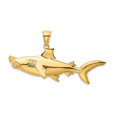 Hammerhead Shark Charm 14k Gold 3-D K8042, MPN: K8042, 637218053278