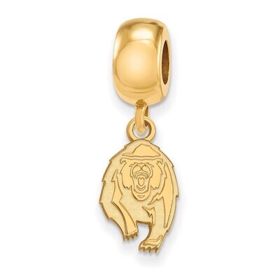 University of California Berkeley Bead Charm Small Dangle Gold-plated Silver GP035UCB, MPN: GP035UC…