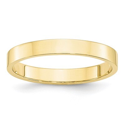 3mm Lightweight Flat Band 10k Yellow Gold 1FLL030 Engravable, MPN: 1FLL030, 886774448282