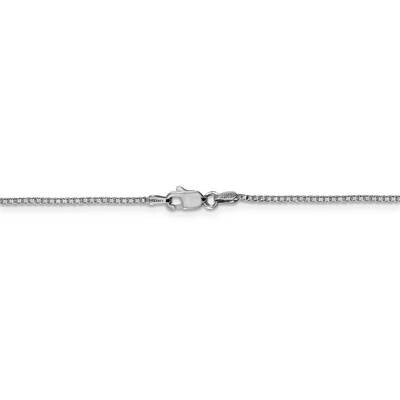 28 Inch 1.1mm Box Chain 14k White Gold WLB110-28, MPN: WLB110-28, 886774589763
