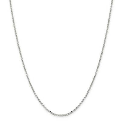 2mm Diamond-Cut Cable Chain 22 Inch Sterling Silver QHC035-22, MPN: QHC035-22, 191101768927