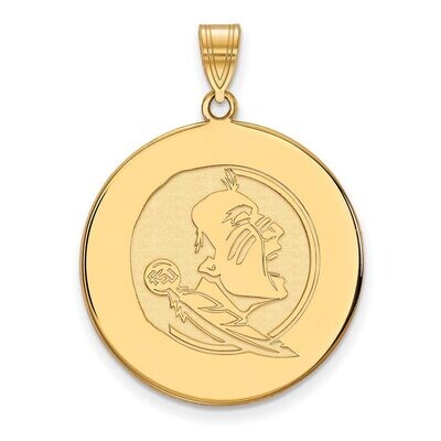 Florida State University x-Large Disc Pendant 10k Yellow Gold 1Y086FSU, MPN: 1Y086FSU, 886774823263