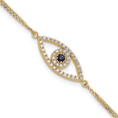 AAA Diamond/Sapphire Evil Eye with 1in Ext.Bracelet 14k Gold XB315S/AAA, MPN: XB315S/AAA,