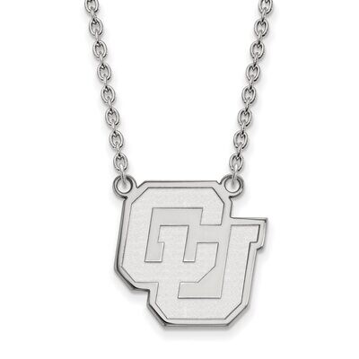 University of Colorado Large Pendant with Necklace Sterling Silver SS033UCO-18, MPN: SS033UCO-18, 8…
