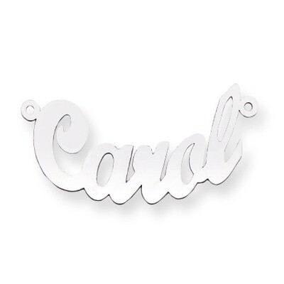 0.013 Gauge Polished Curve Nameplate 14k White Gold XNA75W, MPN: XNA75W, 883957973715