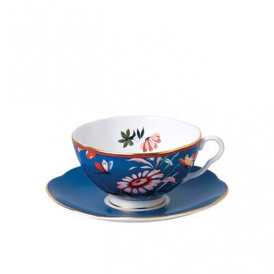 Wedgwood Paeonia Blush Teacup &amp; saucer Set Blue  40032091, MPN: 40032091, 701587384025