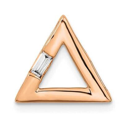 Polished Triangle Diamond Chain Slide 14k Rose Gold PM8471-012-RA, MPN: PM8471-012-RA,