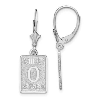 Mile 0 Key West Leverback Earrings Sterling Silver Polished QE15565, MPN: QE15565, 637218183807