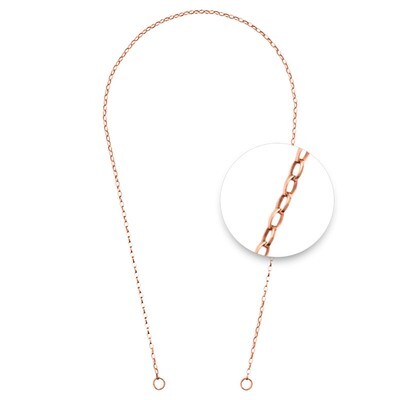 Nikki Lissoni Belcher Oval Chain 3X2mm For Tags Rose Gold-Plated 40cm. Dependent On The Size of The…