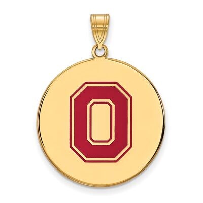 Ohio State University x-Large Enamel Disc Pendant Gold-plated Silver GP089OSU, MPN: GP089OSU, 88677…