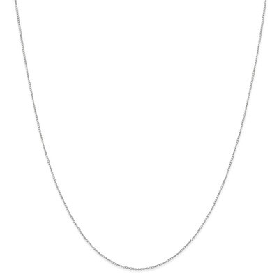 24 Inch 0.42 mm Carded Curb Chain 10k White Gold 10K6CW-24, MPN: 10K6CW-24, 191101597374