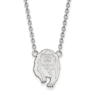 University of California Berkeley Large Pendant with Chain Necklace 14k White Gold 4W033UCB-18, MPN…