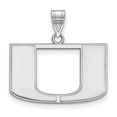 University of Miami Medium Pendant 14k White Gold 4W003UMF, MPN: 4W003UMF, 886774829579
