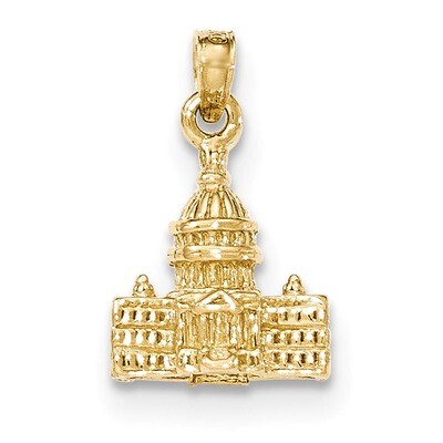 3-D Washington D.C. Capital Building Pendant 14k Gold K5400, MPN: K5400, 637218063932