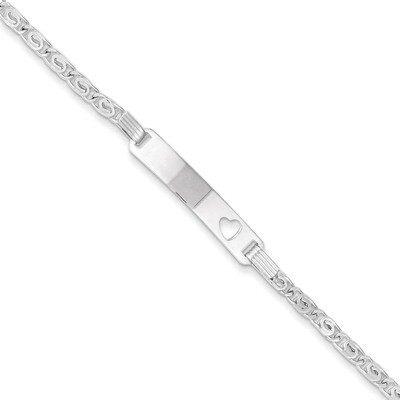 Baby ID with Cut-out Heart Bracelet Sterling Silver QID51-6, MPN: QID51-6, 886774558349