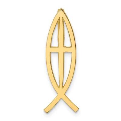 Ithacus Cross Fish Slide 14k Gold Polished  D4545, MPN: D4545, 883957591704