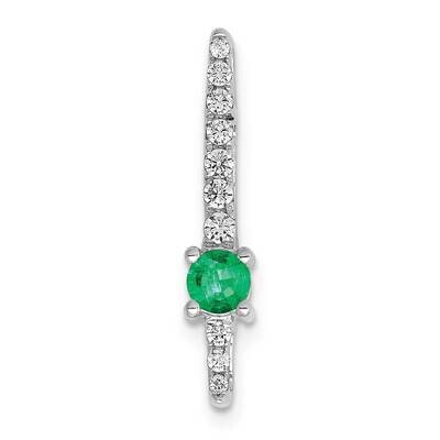 Emerald Fancy Chain Slide 14k White Gold Diamond PM3876-EM-033-WA, MPN: PM3876-EM-033-WA, 883957291…