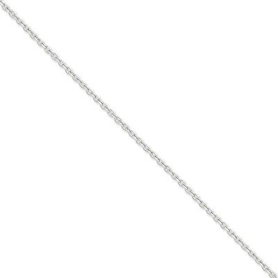 3mm Diamond-cut Cable Chain 24 Inch 14k White Gold PEN200-24, MPN: PEN200-24, 886774432793