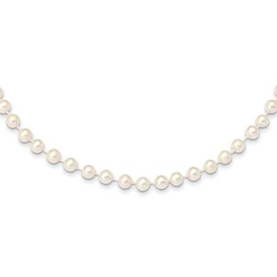 5-6mm White Near Round Freshwater Cultured Pearl Necklace 14k Gold WPN050-28, MPN: WPN050-28, 88395…