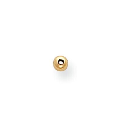 Standard Weight Small Hole 3mm Bead 14k Yellow Gold YG2260, MPN: YG2260,
