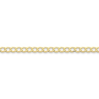 5.25mm Semi-Solid Curb Link Chain 8 Inch 10k Gold 10BC108-8, MPN: 10BC108-8, 886774536262
