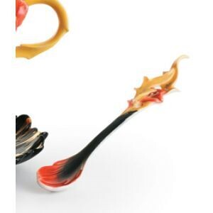 Franz Porcelain Striking Vermillion Peony Spoon FZ01166, MPN: FZ01166, 837009007569