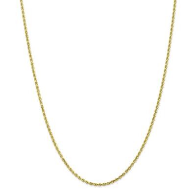 2mm Diamond-Cut Rope Chain Anklet 10 Inch 10k Gold 10K016-10, MPN: 10K016-10, 191101567988