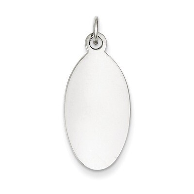 Oval Disc Charm Engravable Sterling Silver QM451/18, MPN: QM451/18, 883957567853
