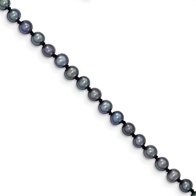 4-5mm Black Cultured Near Round Pearl Necklace 20 Inch 14k Gold BPN040-20, MPN: BPN040-20, 81547901…
