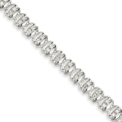 Diamond Fancy Bracelet 14k White Gold Y10845A, MPN: Y10845A, 883957424583