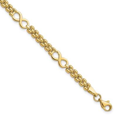Infinity and Fancy Link 7.5 Inch Bracelet 7.5 Inch 14k Gold Polished FB1973-7.5, MPN: FB1973-7.5, 8…