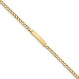 7 Inch Cuban Link ID Bracelet 14k Gold Semi-solid DCID138-7, MPN: DCID138-7, 883957761480