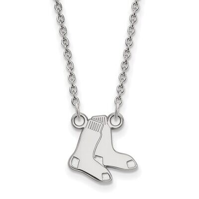 Boston Red Sox Small Pendant with Chain Necklace 14k White Gold 4W051RSO-18, MPN: 4W051RSO-18, 8867…