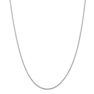 1.5mm Diamond-Cut Rope Chain 28 Inch 10k White Gold 10K012W-28, MPN: 10K012W-28, 191101727542