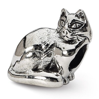 Ragdoll Cat Bead - Sterling Silver QRS1279, MPN: QRS1279, 883957302423