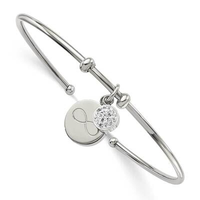 Preciosa Crystal Infinity Dangles Flexible Bangl Stainless Steel Polished SRB2574, MPN: SRB2574, 19…