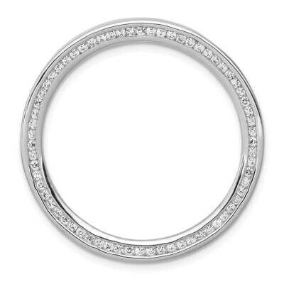 5/8Ct. Diamond Channel Set Large Circle Chain Slide 14k White Gold PM4711-062-WA, MPN: PM4711-062-W…