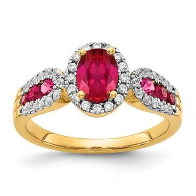 Ruby Ring 14k Gold Diamond RM5745-RU-033-YA, MPN: RM5745-RU-033-YA, 883957979694