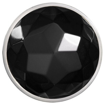 Nikki Lissoni Faceted Black Agate Silver-Plated 43mm Coin C1365SL, MPN: C1365SL, 8718627469125