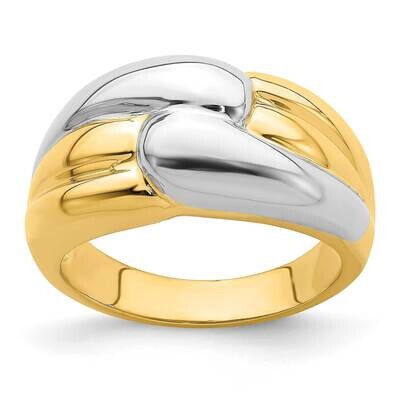 Polished Zigzag Design Ring 14k Two-tone Gold R893, MPN: R893, 196904044483
